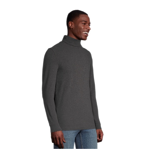 Denver Hayes Men's Modern Fit Long Sleeve Turtleneck - Charcoal, Small - Picture 2 of 10